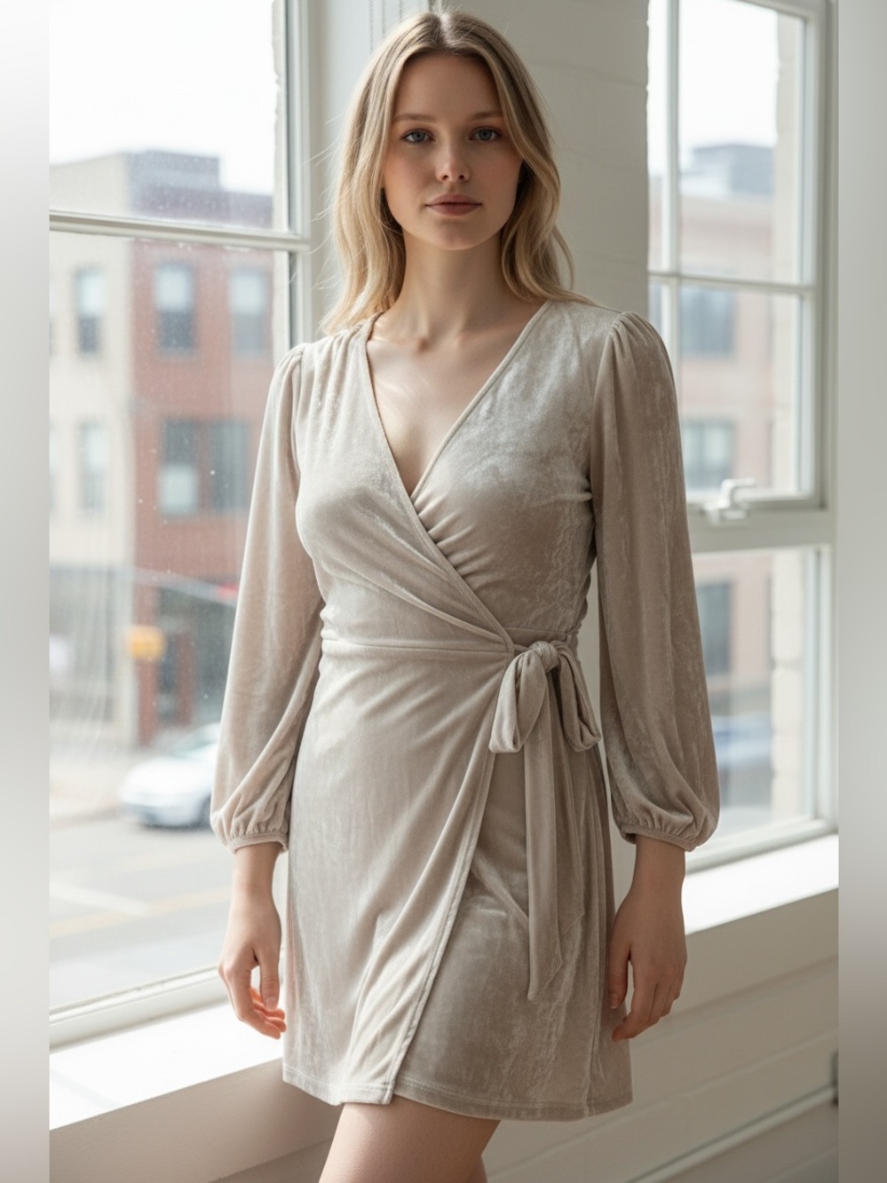 J. Crew Velvet Wrap-Style Dress